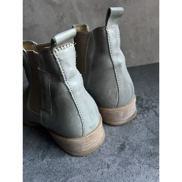 Pandora By Ten Points Chelsea Boots Light Grey Leather Size 37 - Picture 11 of 11